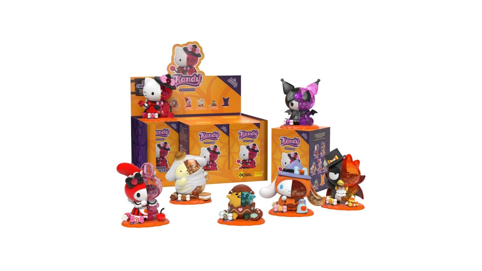 Mighty Jaxx Kandy Sanrio Spooky Fun Series Display