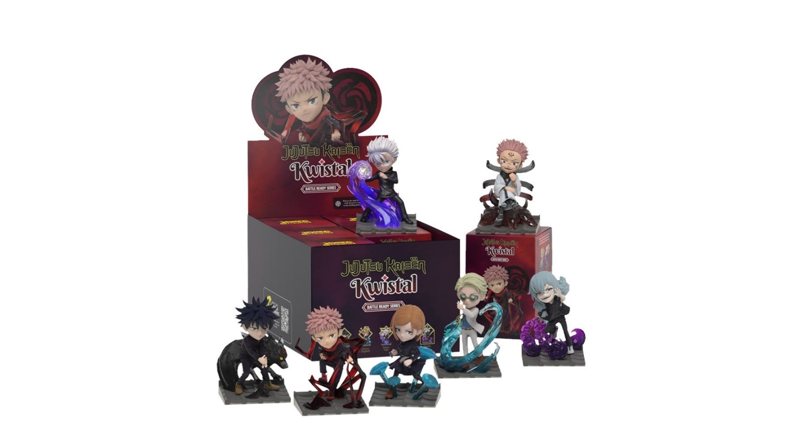 Mighty Jaxx Kwistal Jujutsu Kaisen Battle Ready Series Display