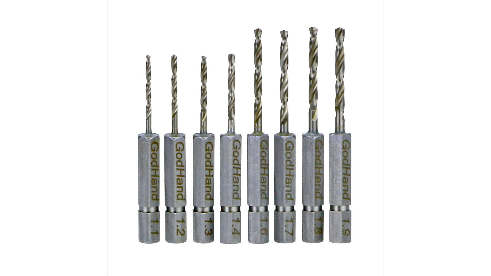 GodHand 8 Piece Quick Attachable Drill Bit - Set C
