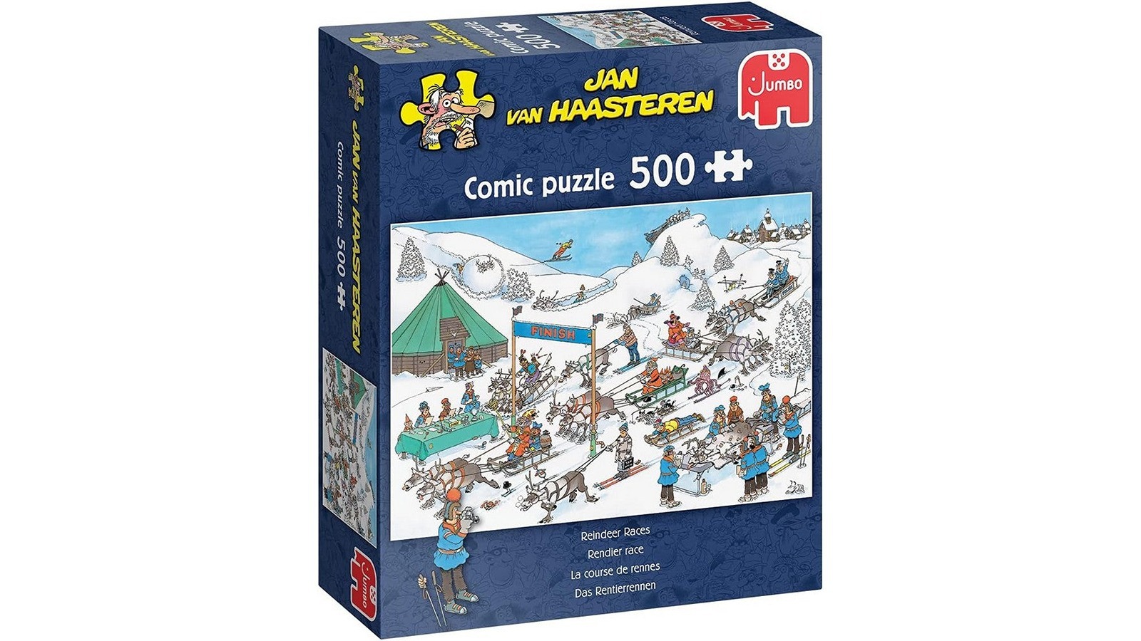 Jumbo 500 Piece Jan Van Haasteren Reindeer Race Puzzle