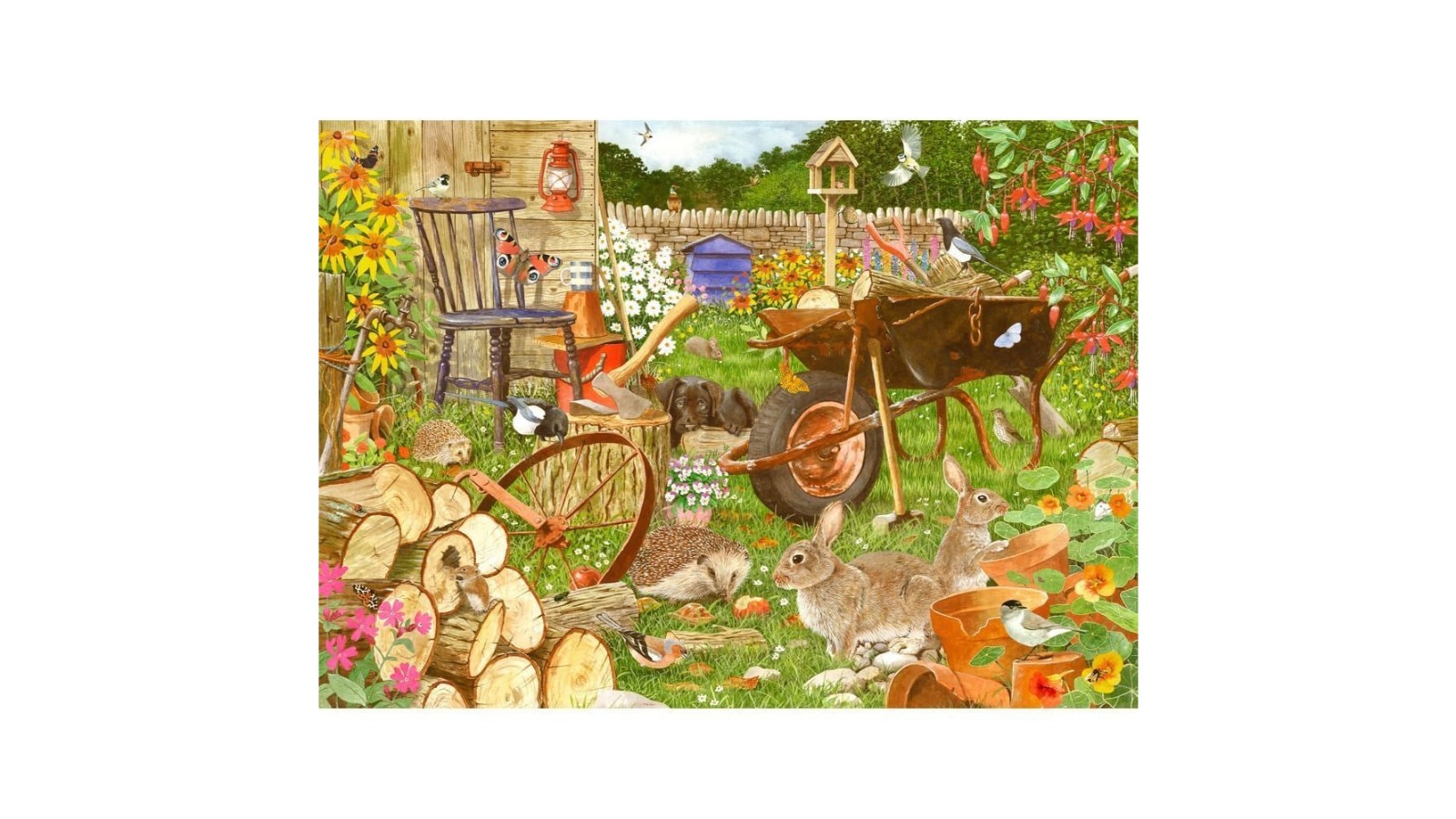Holdson 1000 Piece Garden Visitor Rabbits Puzzle