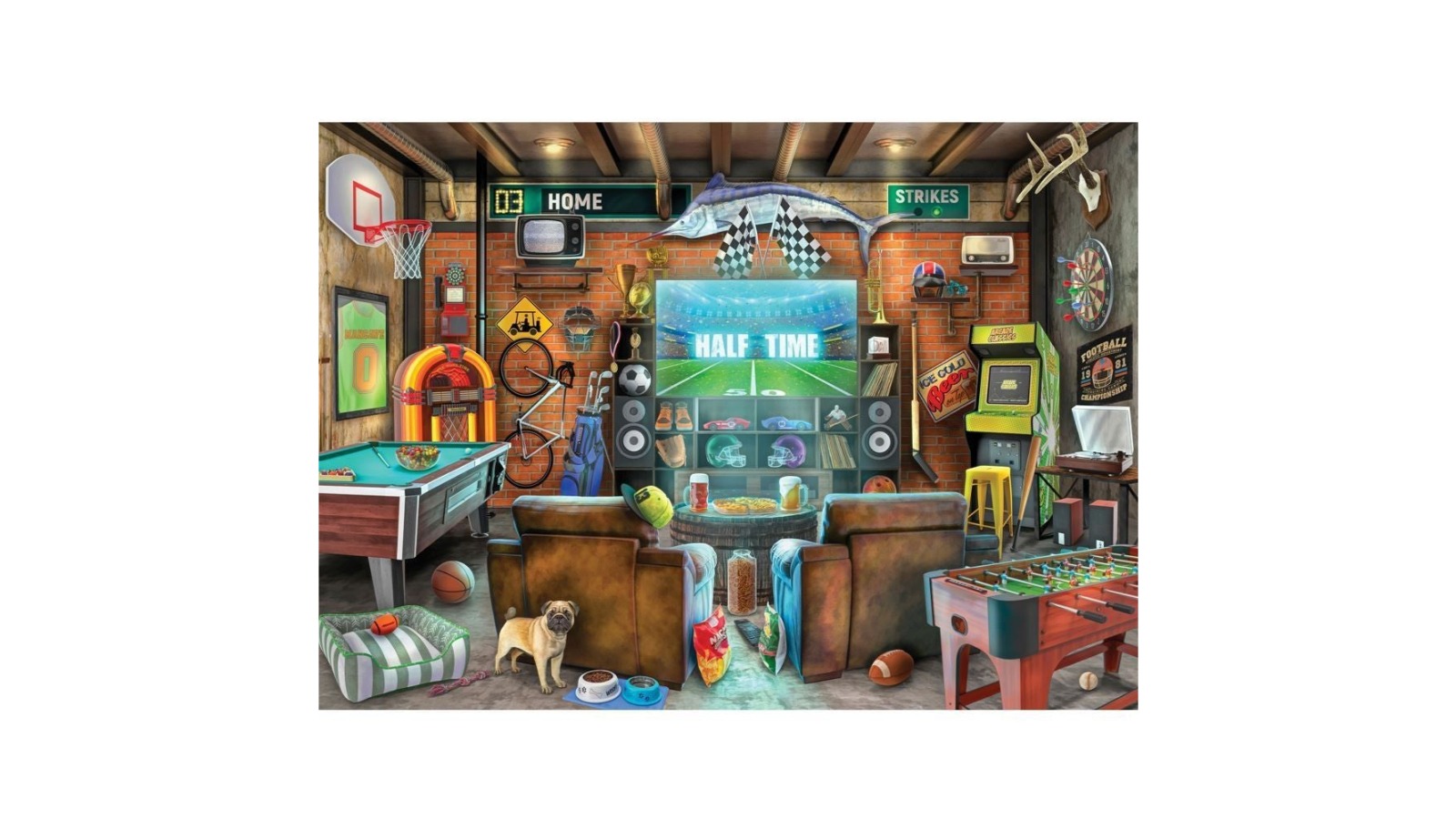 Holdson 1000 Piece His and Hers Man Cave Puzzle