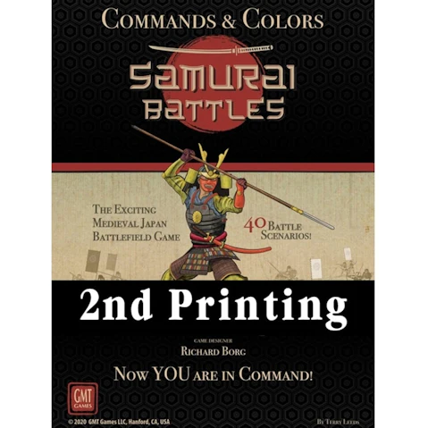 GMT 2nd Printing Commands and Colors Samurai Battle Game