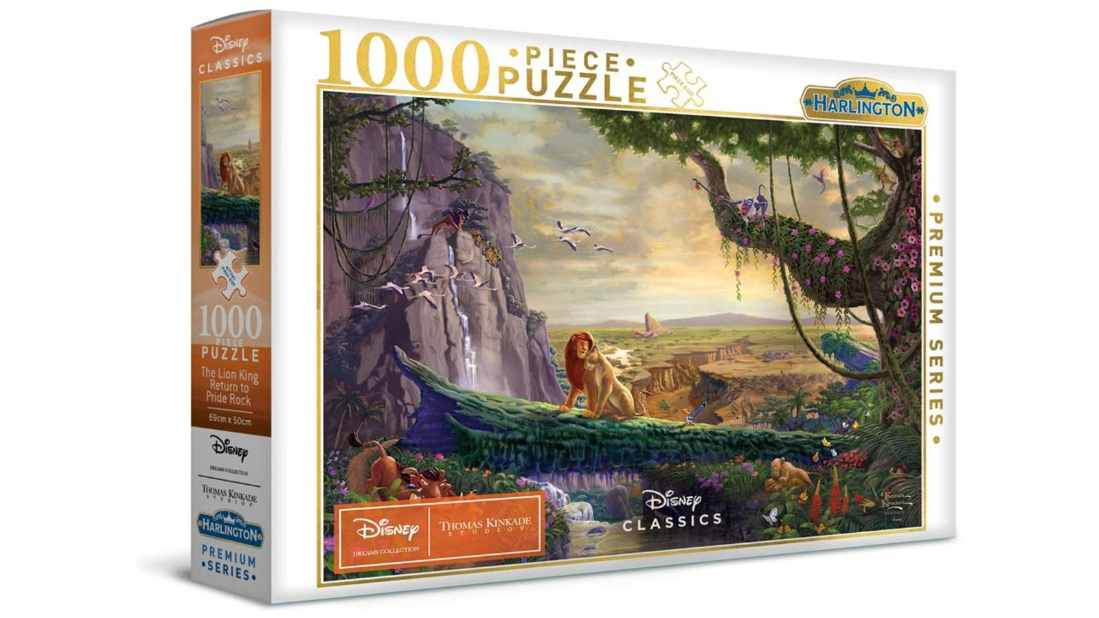 Harlington Thomas Kinkade PQ Disney The Lion King Return to Pride Rock 1000-Piece Puzzle