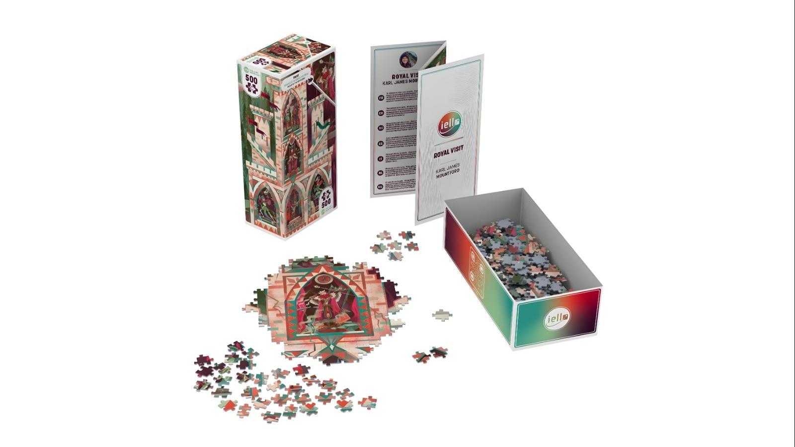 IELLO 500 Piece Twist Royal Visit Puzzle