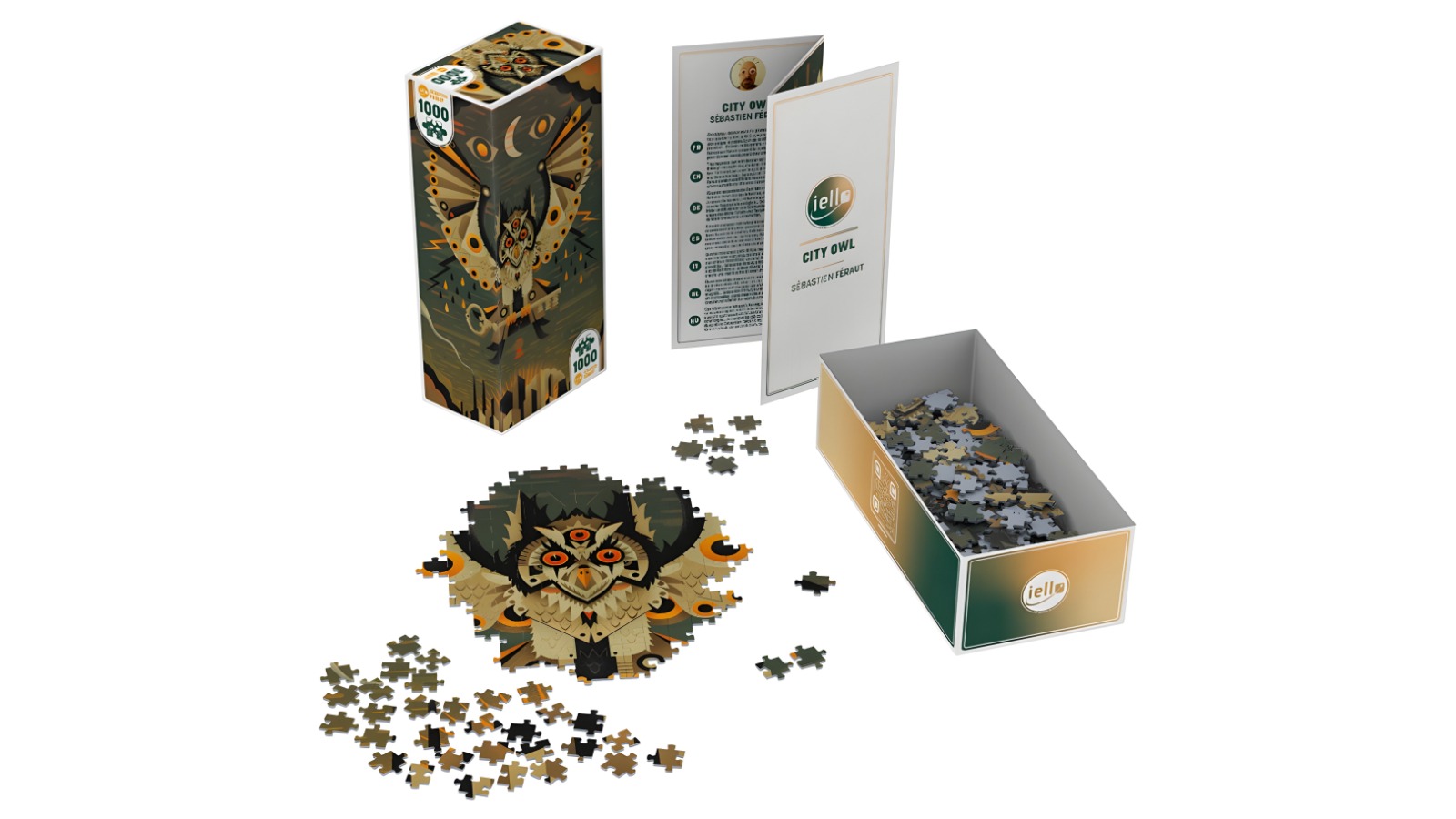 IELLO 1000 Piece No. 12 Universe City Owl Puzzle