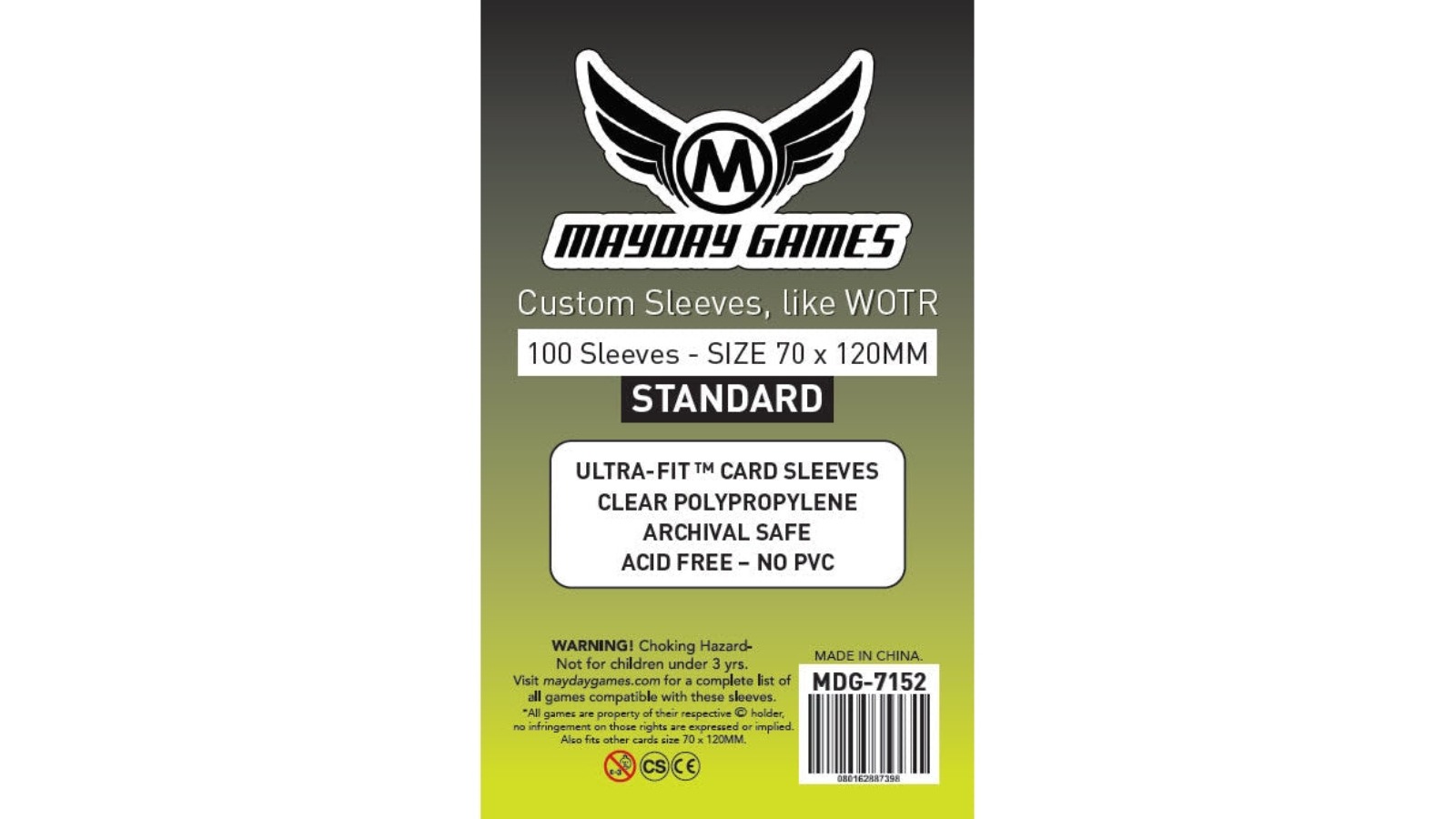 Mayday Pack of 100 Special XL Standard Sleeve - 7 x 12cm