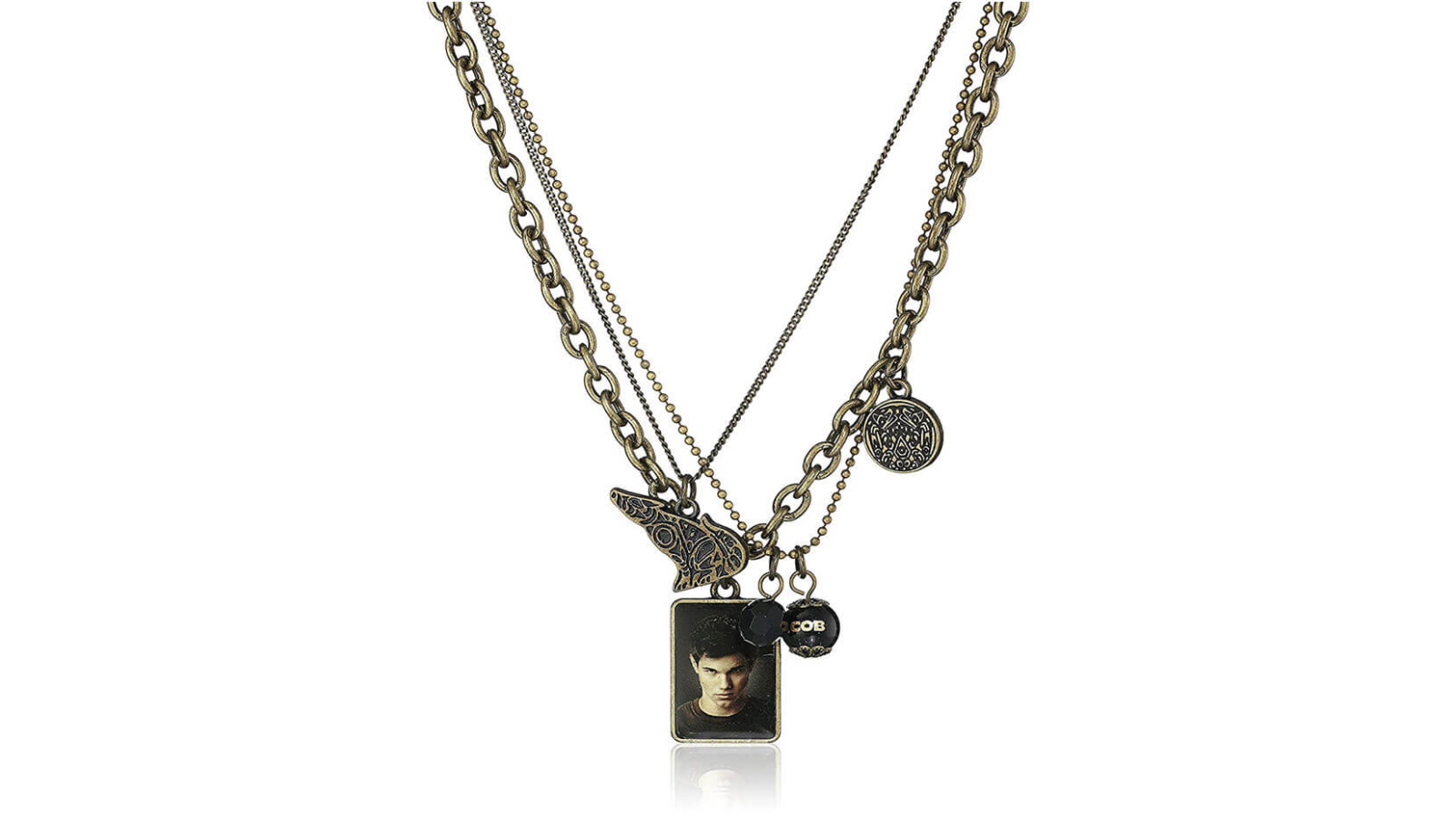 Twilight New Moon Jacob Jewellery Triple Chain Charm Necklace