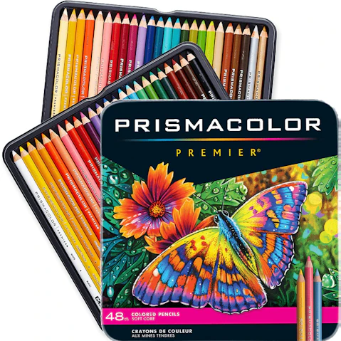 Prismacolor 48 Premier Tin Soft Core Artist Colour Pencil