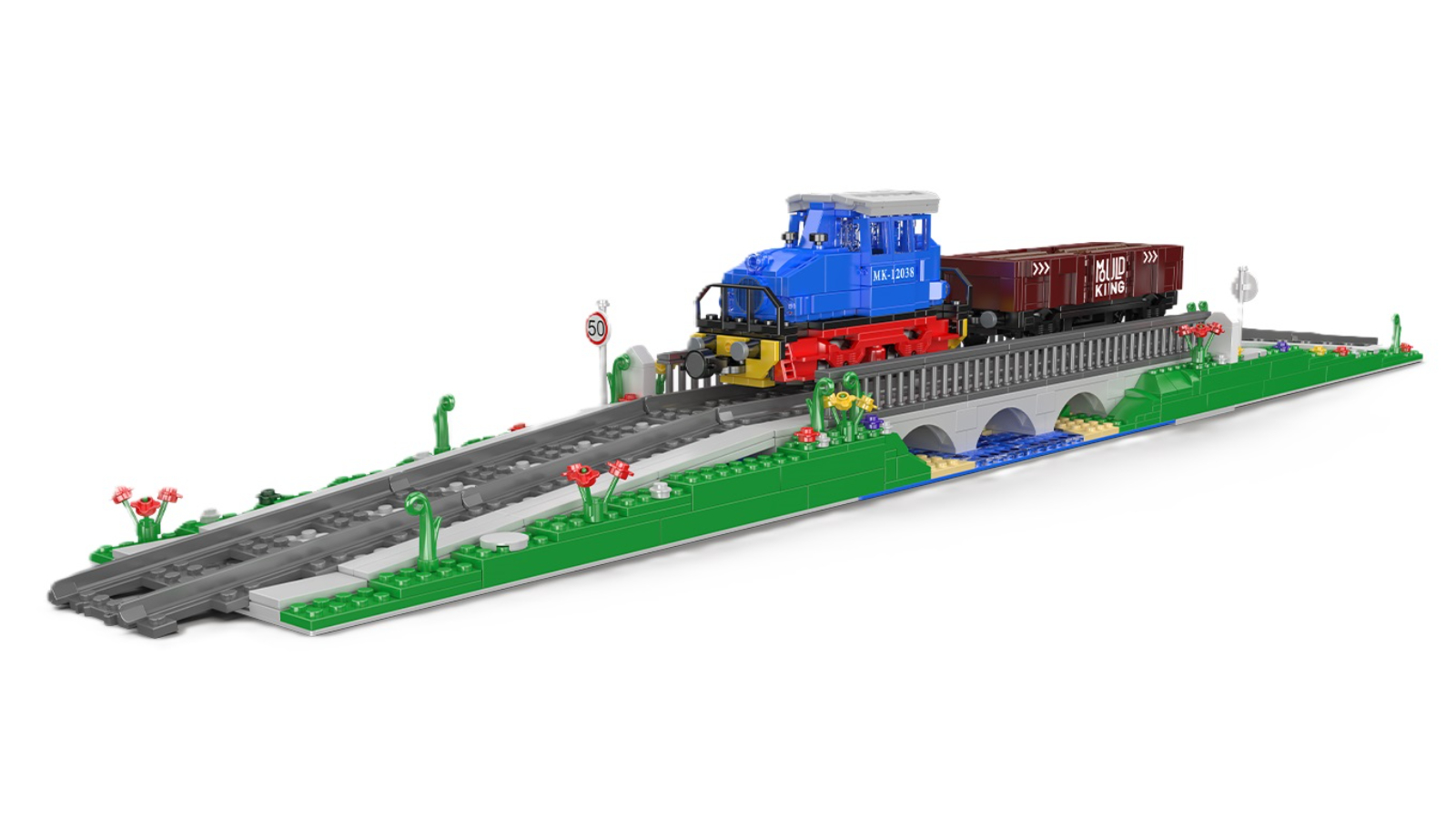 Mould King 1117 Piece Diesel Locomotive Building Set