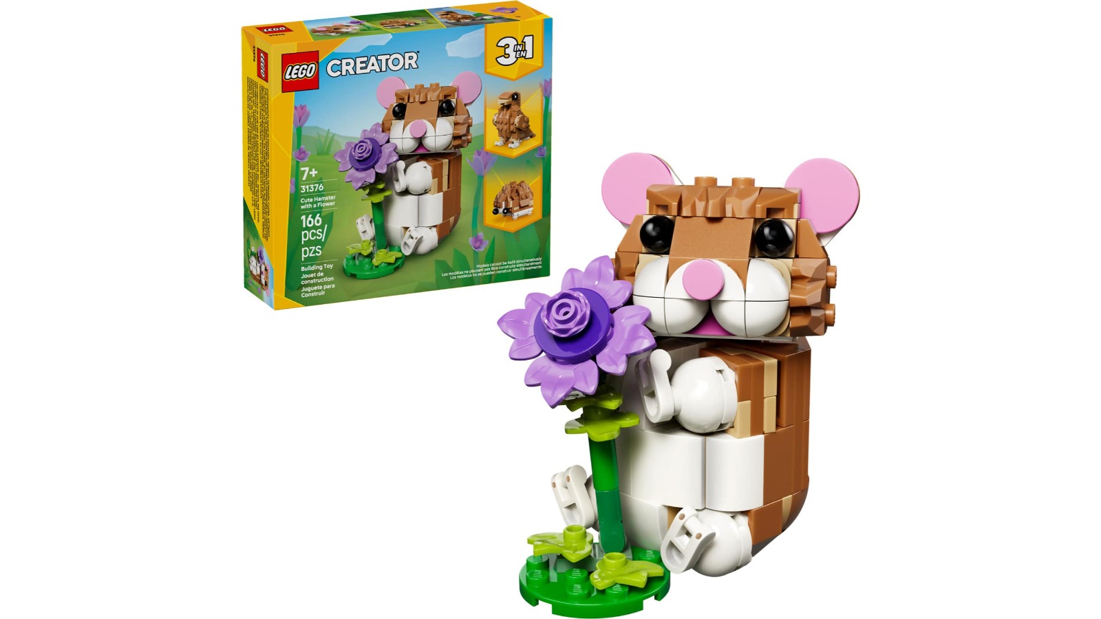 LEGO 31376 Creator 3-in-1 Cute Hamster with a Flower