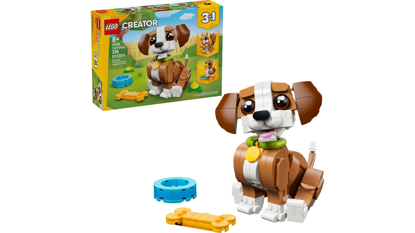 LEGO 31382 Creator 3-in-1 Cute Animals: Playful Puppy Dog