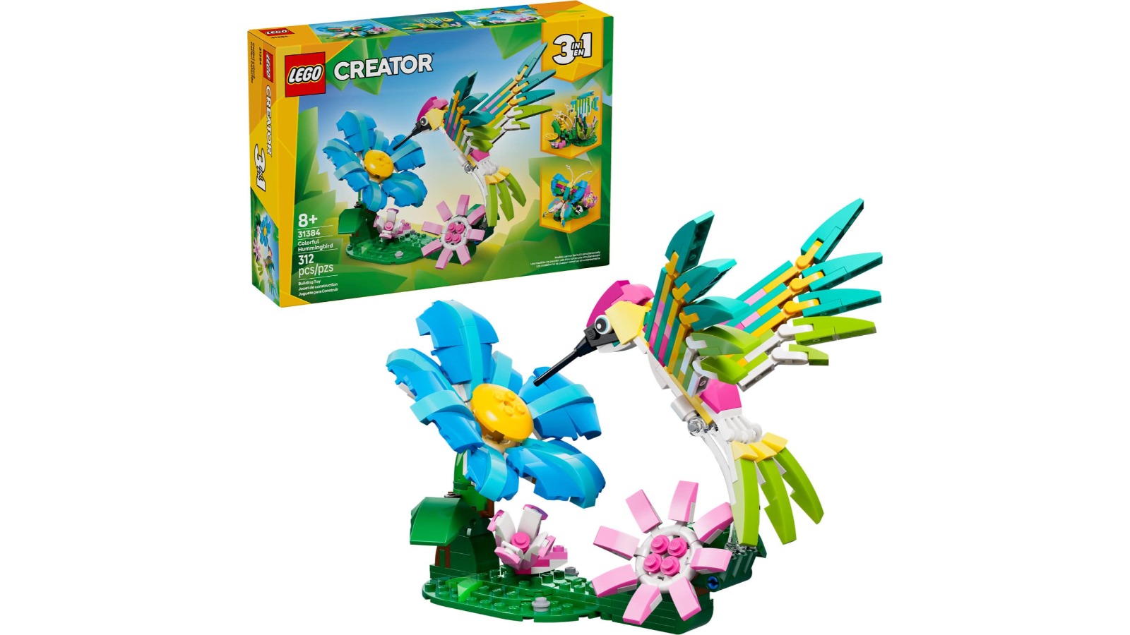 LEGO 31384 Creator 3-in-1 Wild Animals: Colorful Hummingbird