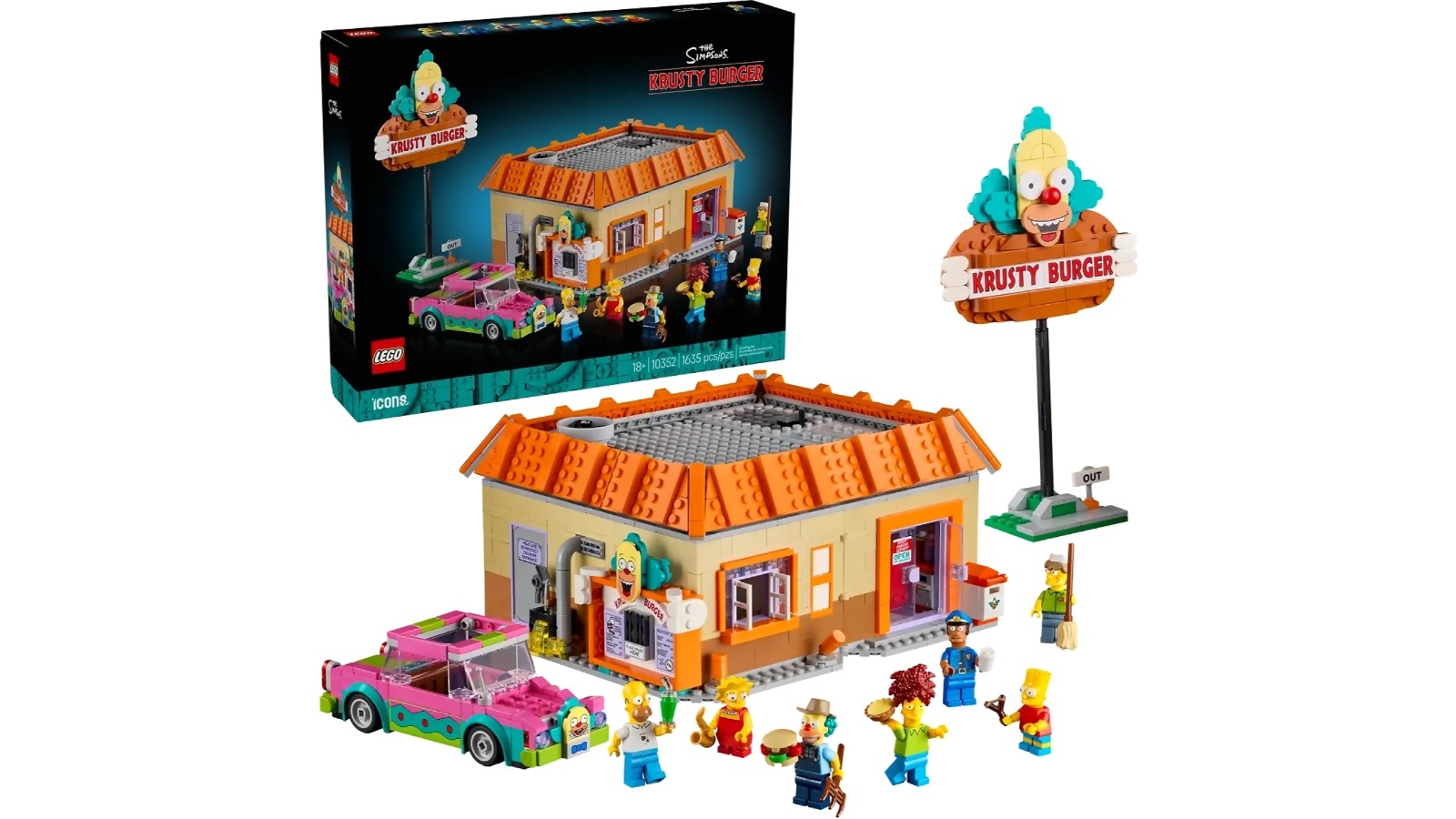 LEGO 10352 Icons The Simpsons: Krusty Burger