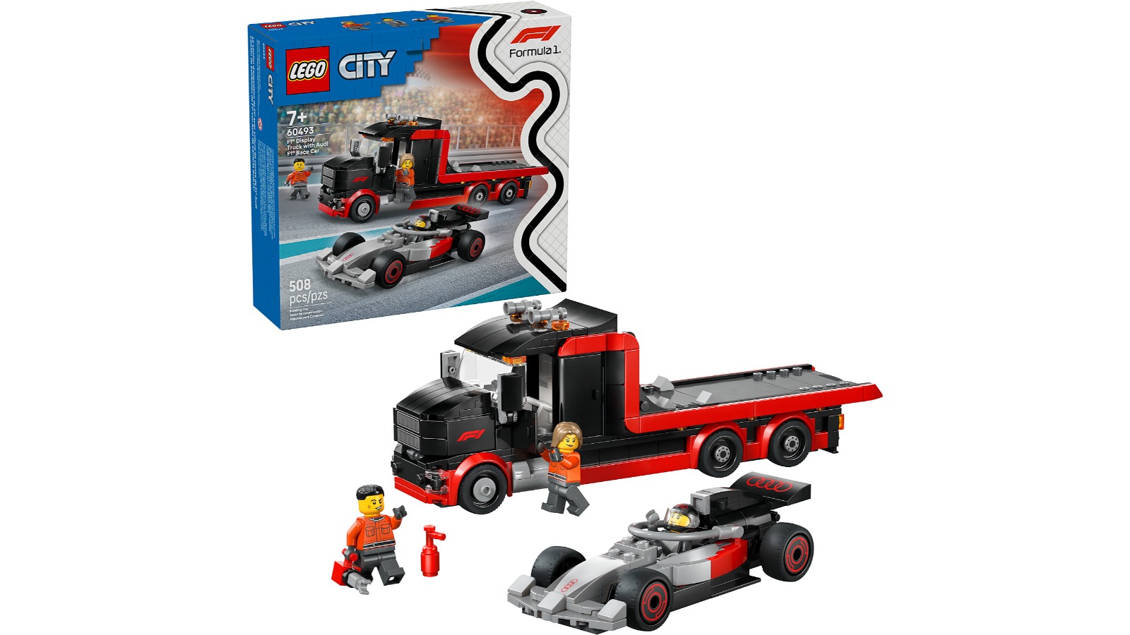 LEGO 60493 City F1 Display Truck with Audi F1 Race Car