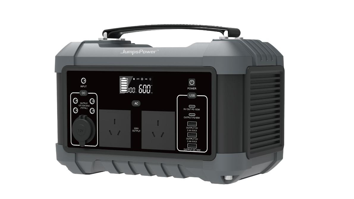 Jumpspower 600W Portable Power Station 555Wh LED Light Battery Charger