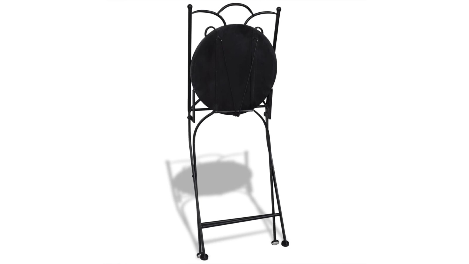 NNEVL 2Piece Ceramic Blue and White Folding Bistro Chairs Harvey Norman