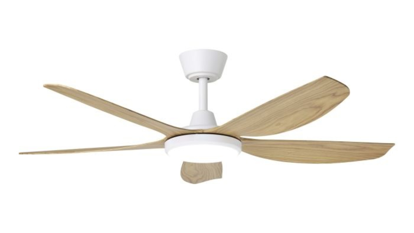 Eglo Miami Tri-Colour 48 DC 20W LED Fan - White/Blackbutt