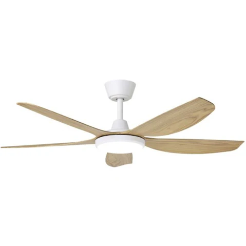 Eglo Miami Tri-Colour 48 DC 20W LED Fan - White/Blackbutt