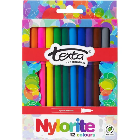 Texta 12-Piece The Original Nylorite Markers