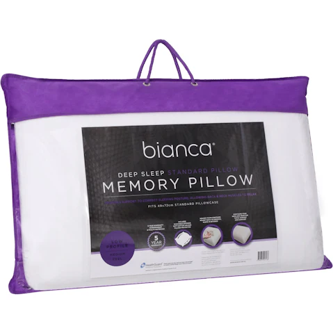 Bianca Memory Foam Low Pillow