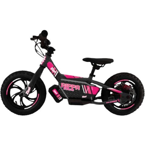Zippi Electric Rippa 12 E-Drive Kids Balance E-bike - Pink