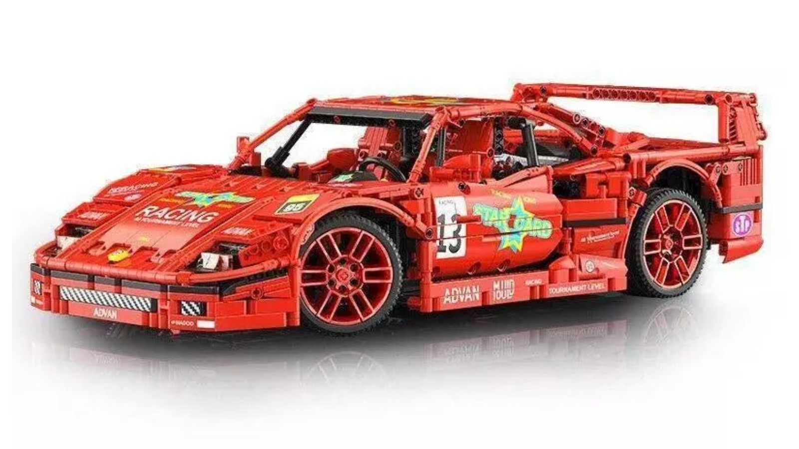 Mould King 13095P Super F40 LM RC Racing Sports Car Brick Model Kids Toy