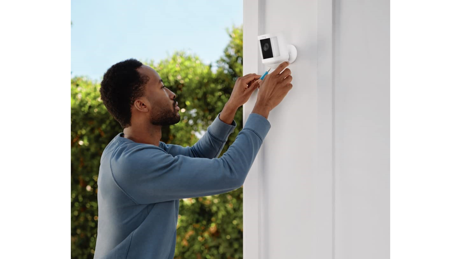 Ring Spotlight Cam Plus Battery Security Camera - White