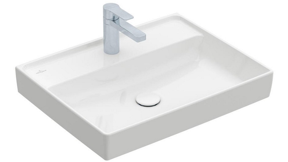 Villeroy & Boch Collaro 650 Wall Basin with 1 Tap Hole - Alpine White