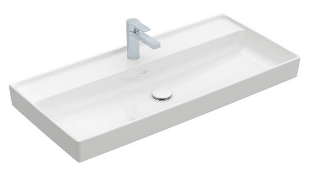 Villeroy & Boch Collaro 1000 Wall Basin with 1 Tap Hole - Alpine White
