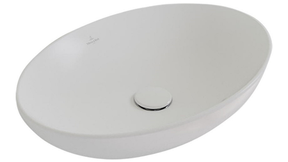 Villeroy & Boch Loop Slim 560 Oval Vessel Basin - Stone White