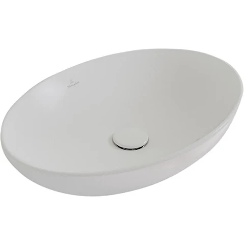 Villeroy & Boch Loop Slim 560 Oval Vessel Basin - Stone White
