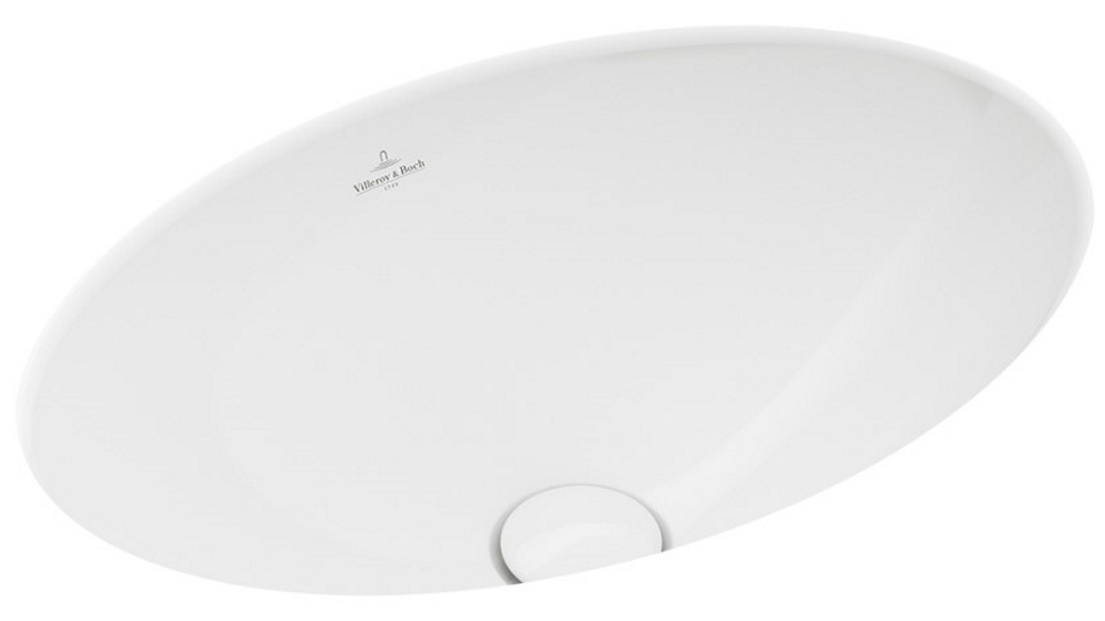 Villeroy & Boch Loop Slim 430 Oval Under Counter Basin with No Tap Hole - Alpine White