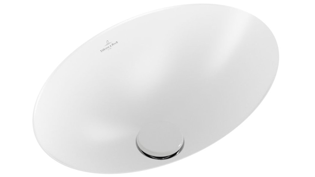 Villeroy & Boch Loop Slim 430 Oval Under Counter Basin with No Tap Hole - Stone White