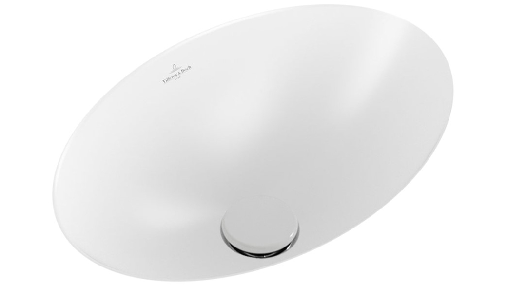 Villeroy & Boch Loop Slim 485 Oval Under Counter Basin with No Tap Hole - Stone White