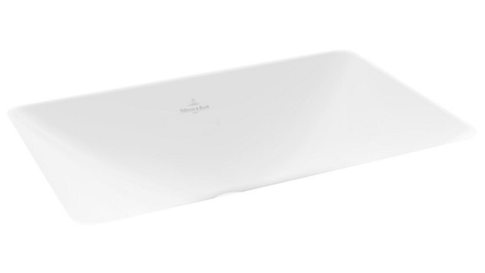 Villeroy & Boch Loop Slim 450 Rectangular Under Counter Basin with No Tap Hole - Stone White