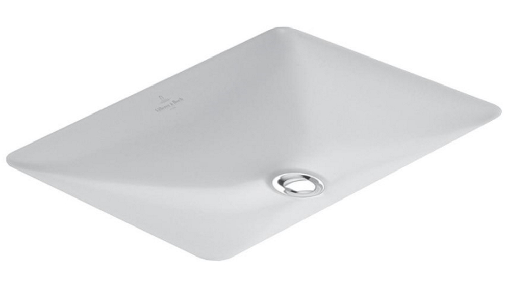 Villeroy & Boch Loop Slim 540 Rectangular Under Counter Basin with No Tap Hole - Alpine White
