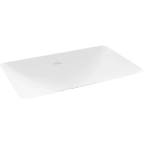 Villeroy & Boch Loop Slim 615 Rectangular Under Counter Basin with No Tap Hole - Stone White