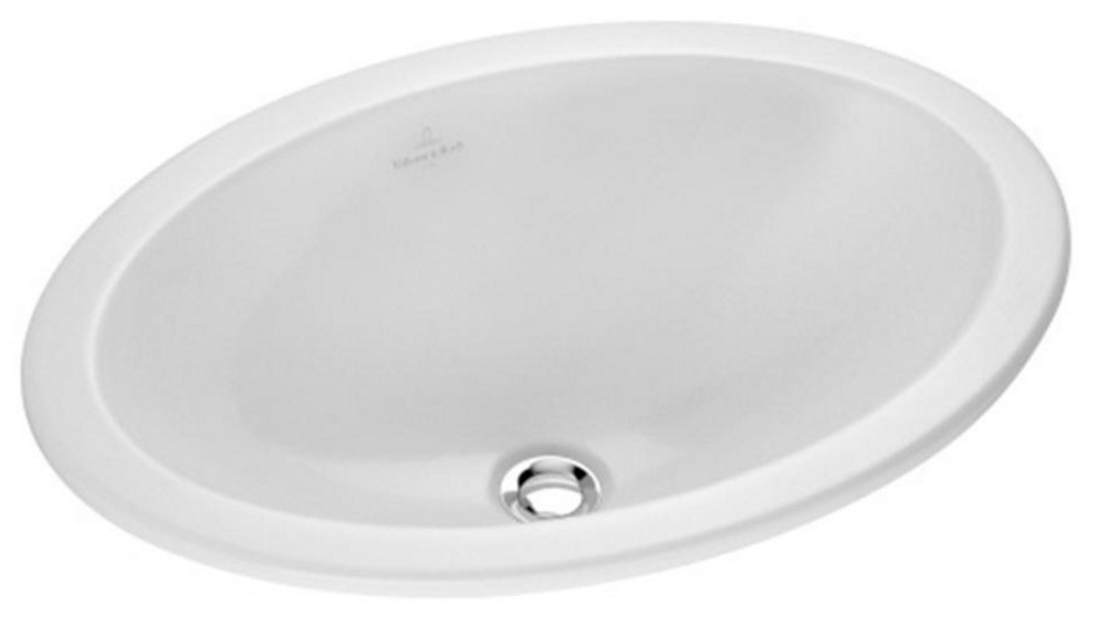 Villeroy & Boch Loop Slim 505 Round Drop In Basin with No Tap Hole - Alpine White