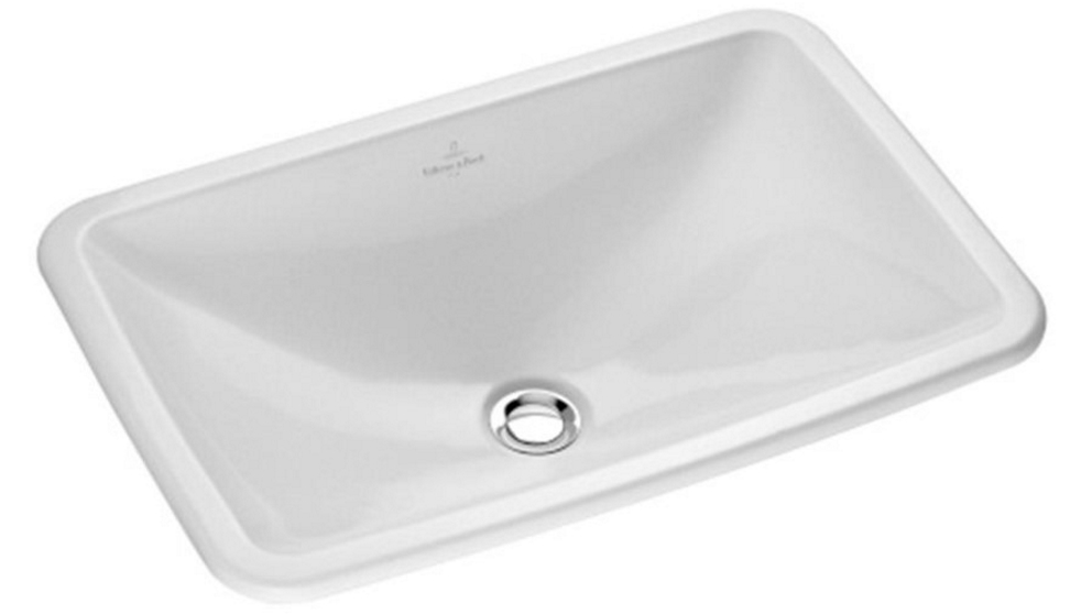 Villeroy & Boch Loop Slim 675 Rectangular Drop In Basin with No Tap Hole - Alpine White