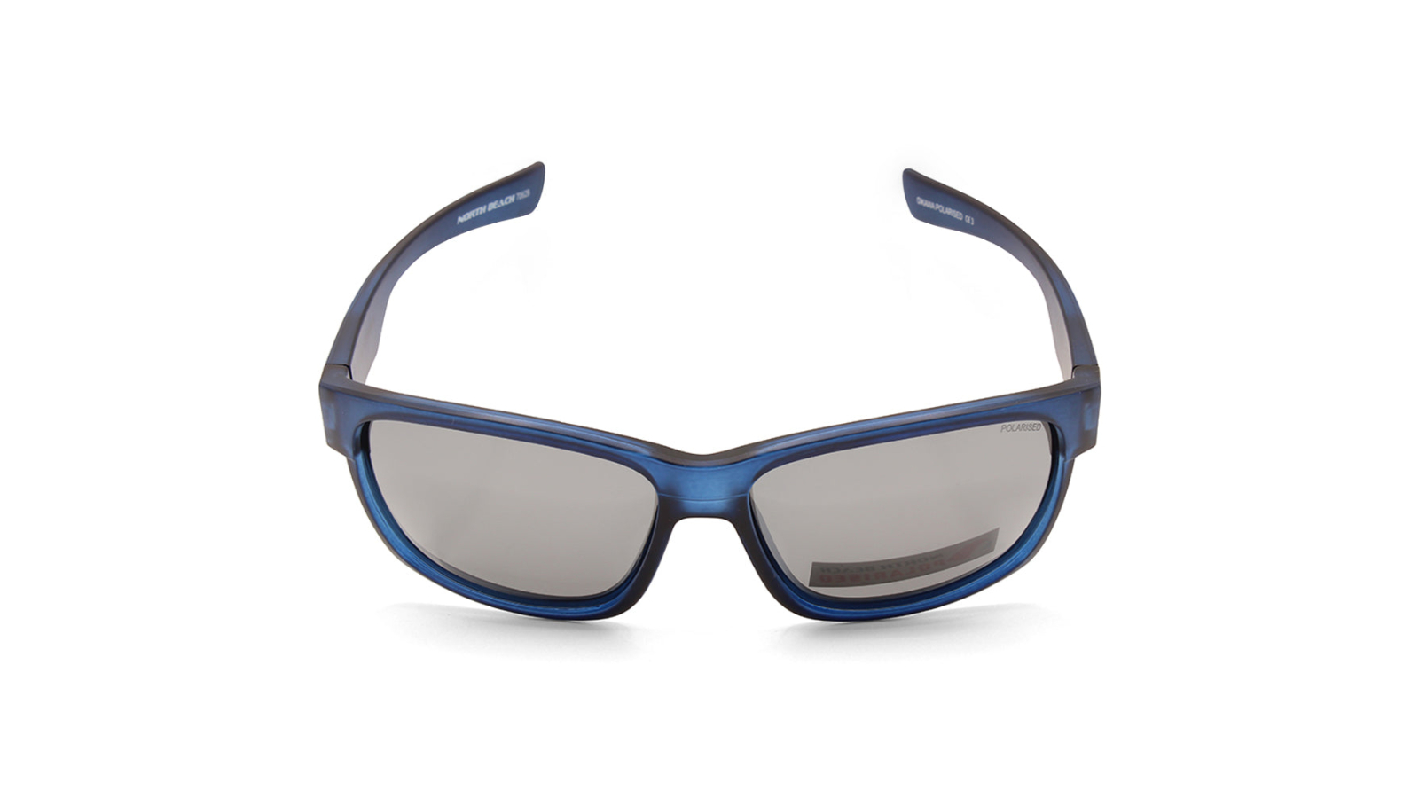 North Beach 70629 Unisex Oikawa Polarised Sunglasses - Crystal Blue/Grey Silver