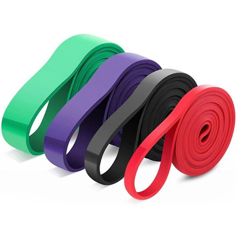 TODO Set of 4 Heavy Duty 2-56kg Resistance Band with Door Mount Handle