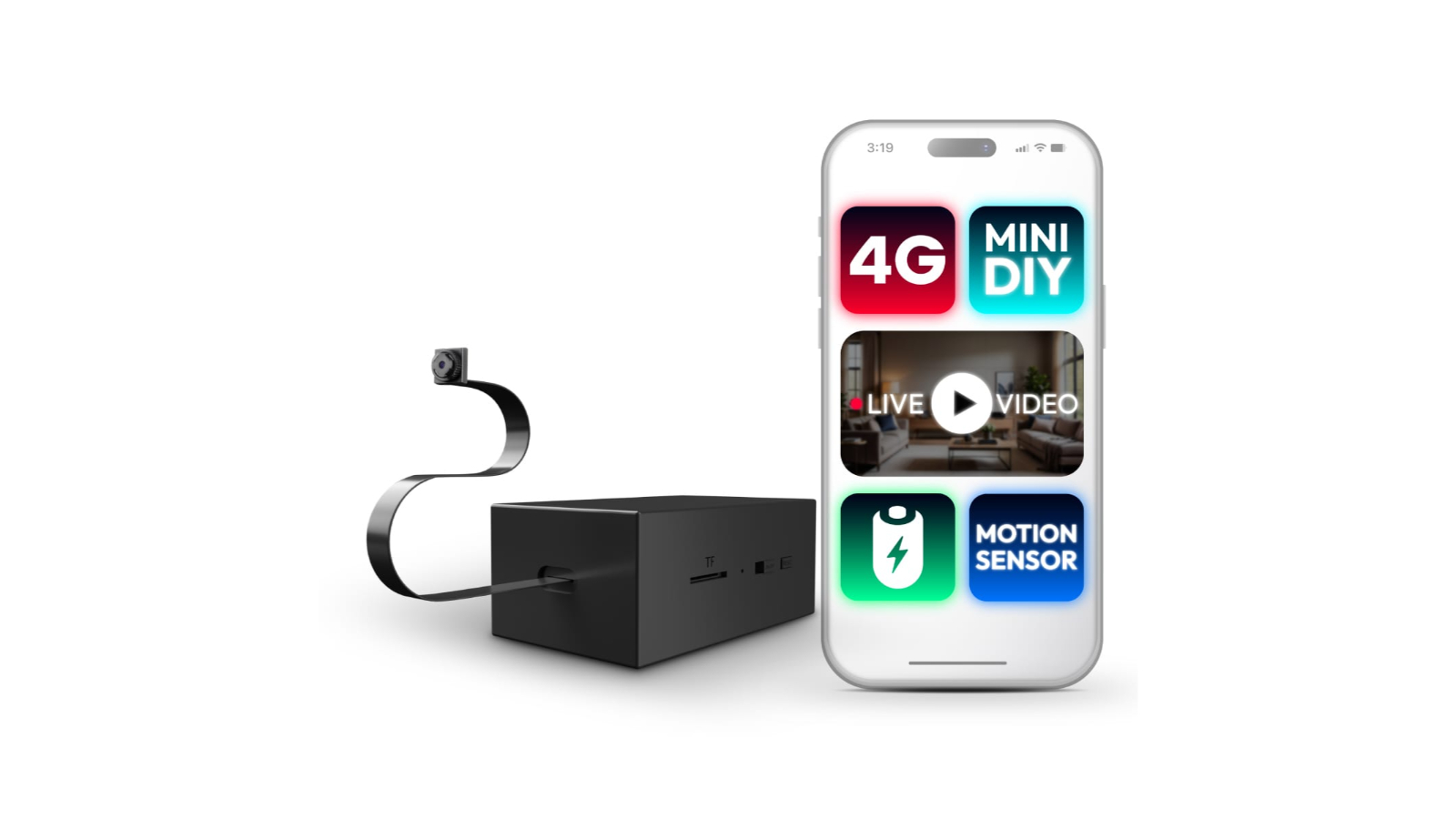 Vimel Wireless 4G Mini Security Camera with Sim Card and Remote View
