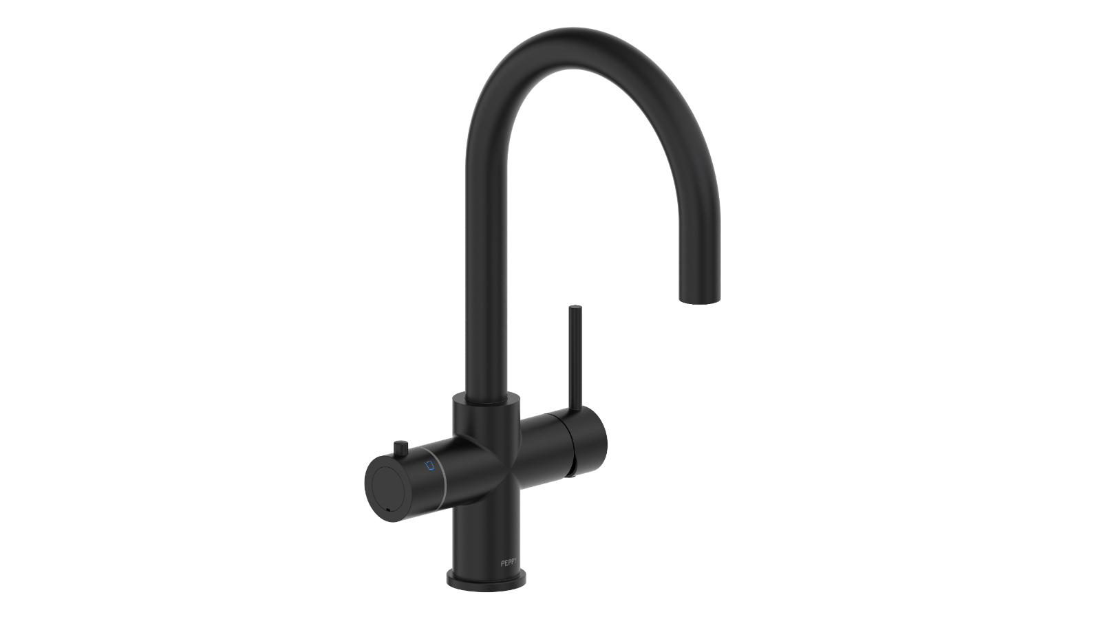 Peppy Taps 4-in-1 Filtered Boiling, Filtered Ambient, Hot and Cold Tap - Matte Black