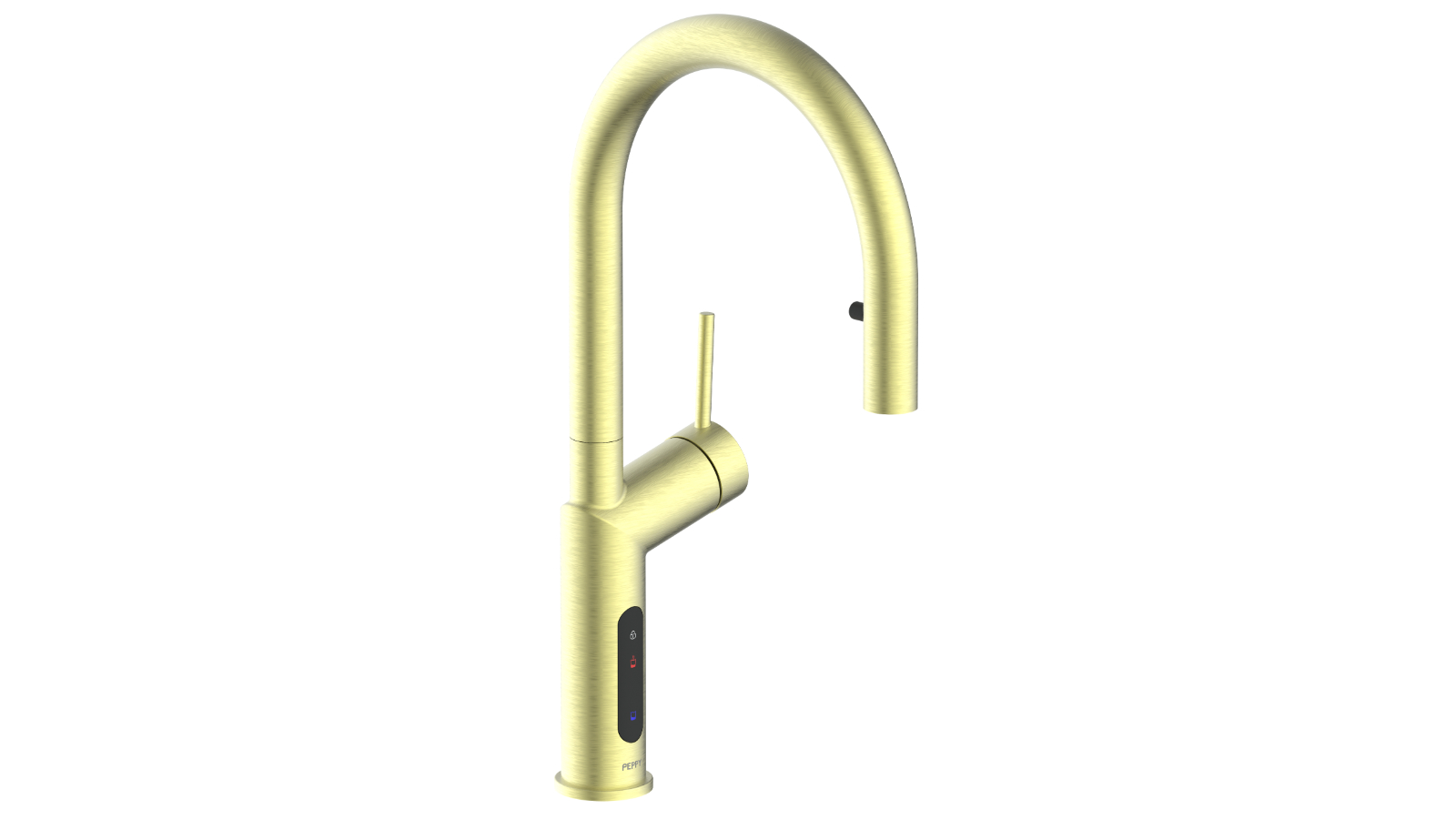 Peppy Taps 4-in-1 Pull Out Boiling Chilled Signature Series Hot and Cold Tap - Brushed Brass Gold