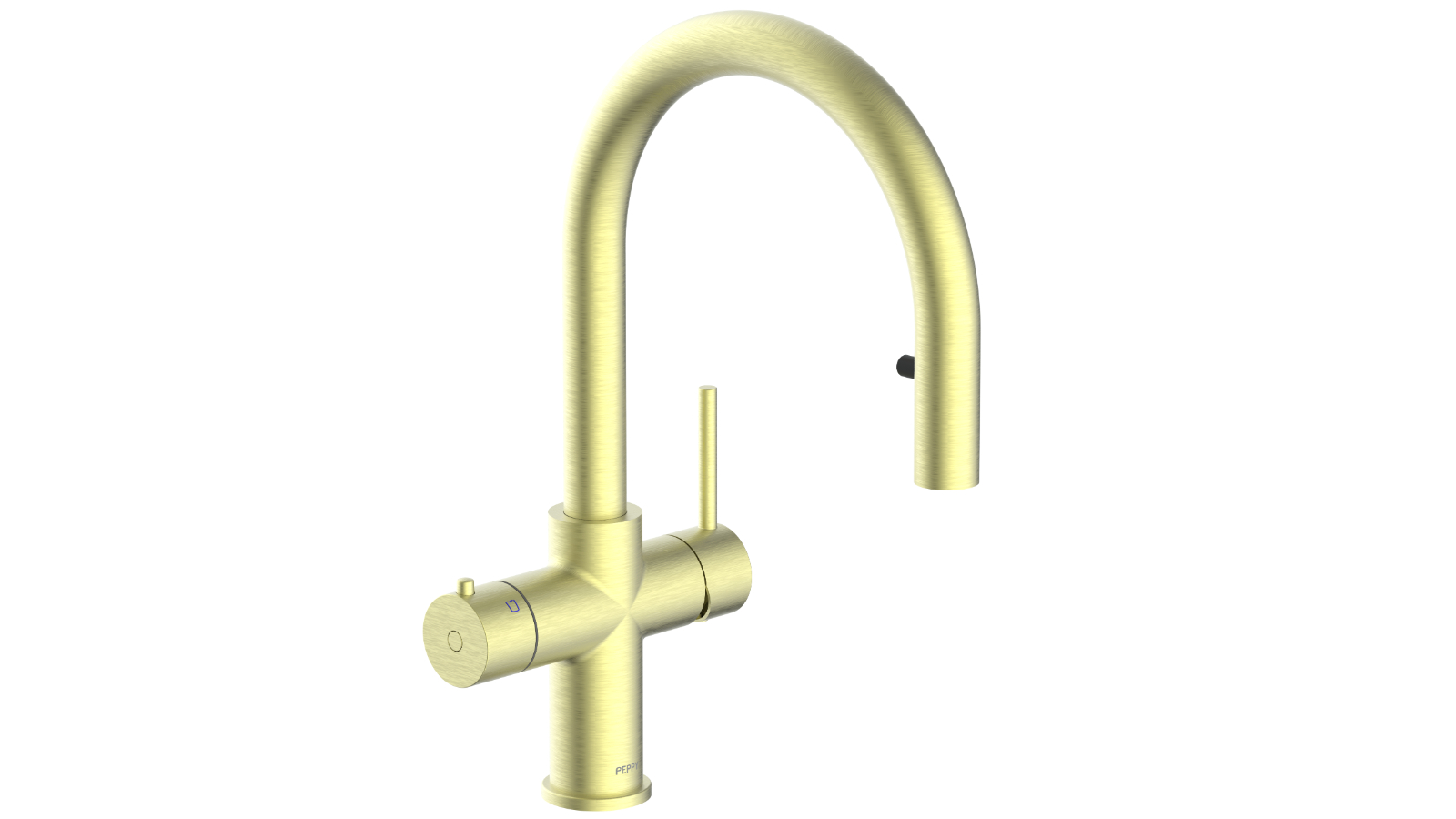 Peppy Taps Pull Out 4-in-1 Boiling Ambient Filtered Hot and Cold - Brushed Brass Gold