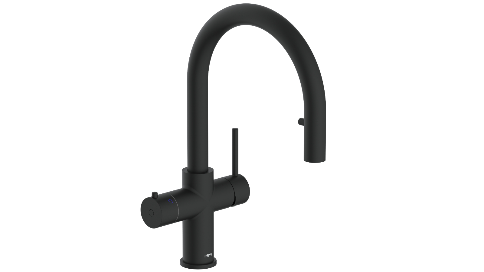 Peppy Taps Pull Out 4-in-1 Boiling Ambient Hot and Cold Tap - Matte Black