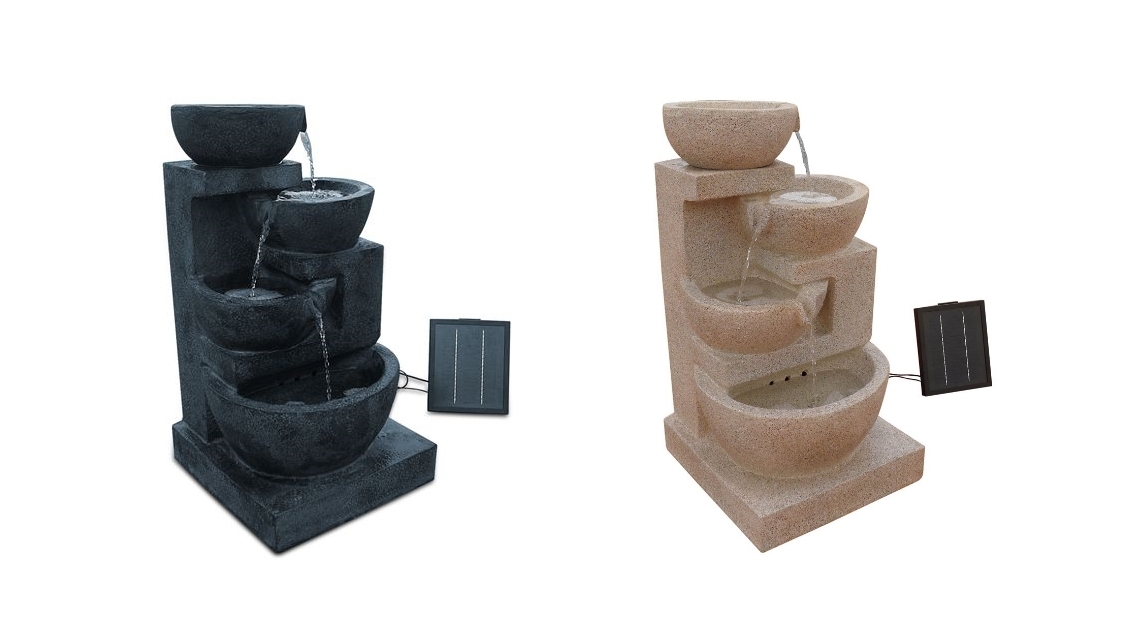Gardeon 4 Tier Solar Powered Fountain with Light 