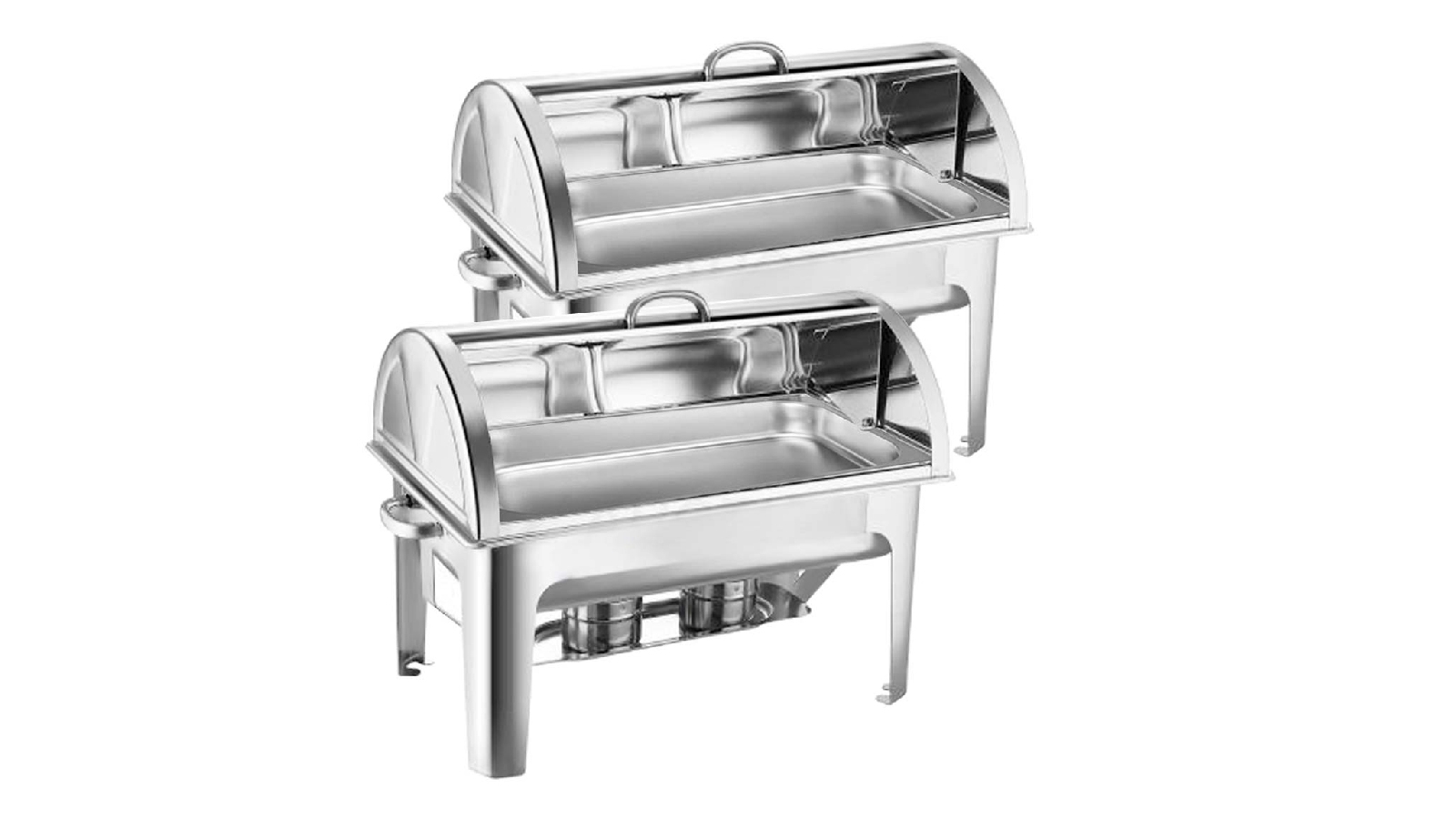 SOGA 2X 9L Stainless Steel Full Size Roll Top Chafing Dish Food Warmer