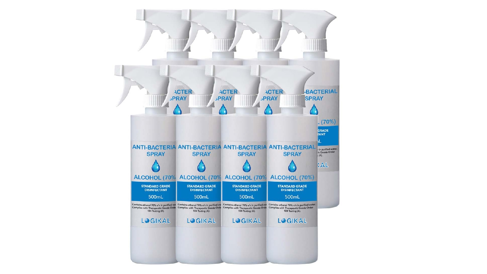 Logikal 8X 500ml Standard Grade Alcohol Spray